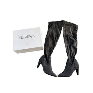 Women’s Knee High Black Suede Boots Size 10